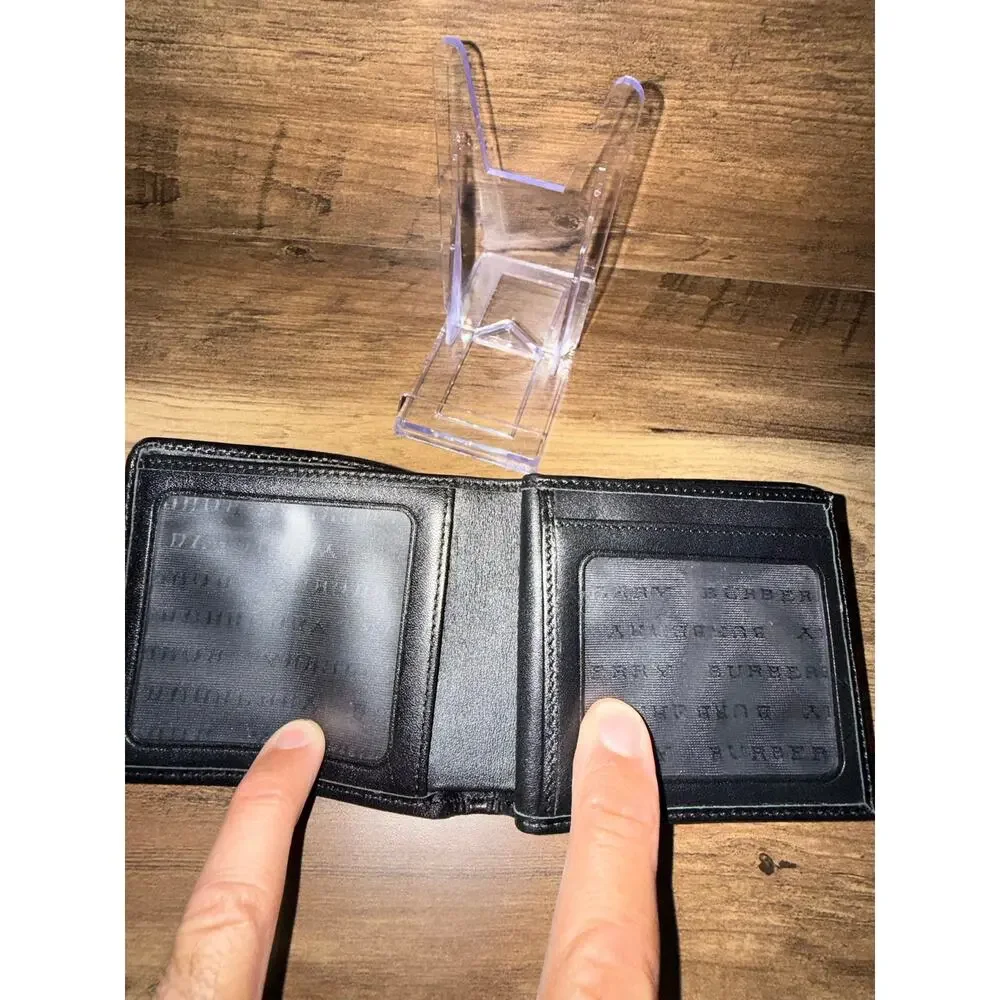 Burberry Charcoal London Check Bifold Wallet